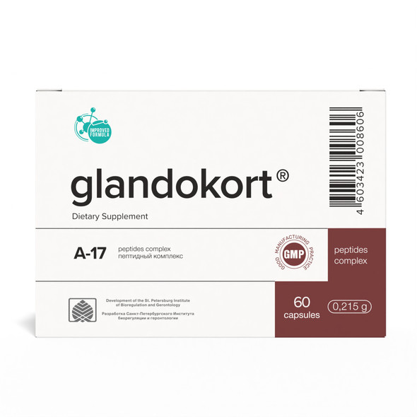 Glandokort A-17 Adrenal Peptide Bioregulator 60 Capsules