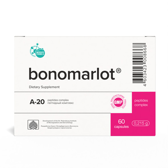 Bonomarlot A-20 Bone Marrow Peptide Bioregulator 60 Capsules 