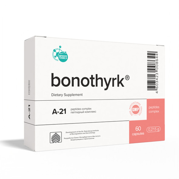 Bonothyrk A-21 Parathyroid Peptide Bioregulator 60 Capsules 