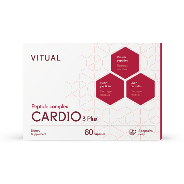 Cardio 3 Plus - Cardiovascular System Peptide Bioregulator Complex 60 Capsules