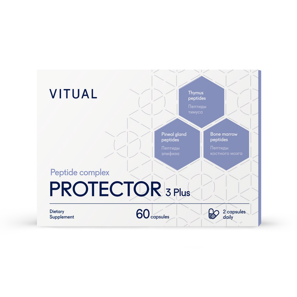 Protector 3 Plus - Immune System Peptide Bioregulator Complex 60 Capsules