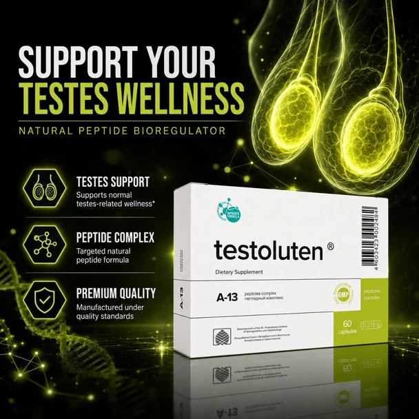 Testoluten A-13 Testes Peptide Bioregulator 20 Capsules