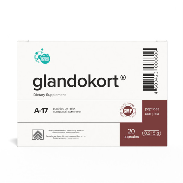 Glandokort A-17 Adrenal Peptide Bioregulator 20 Capsules
