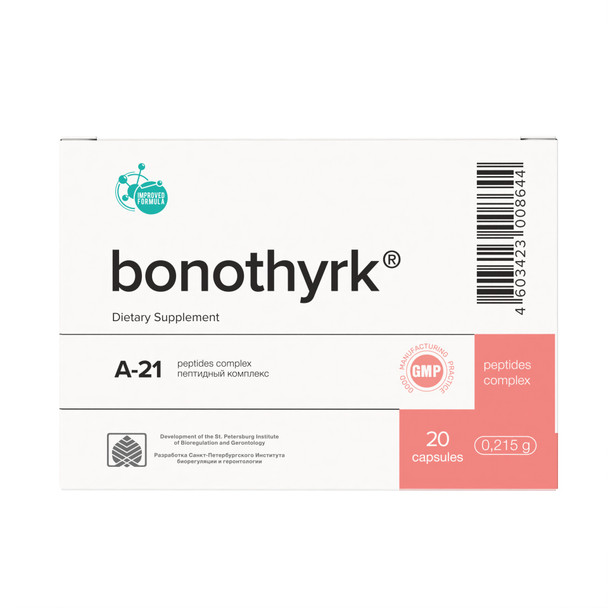 Bonothyrk A-21 Parathyroid Peptide Bioregulator 20 Capsules 