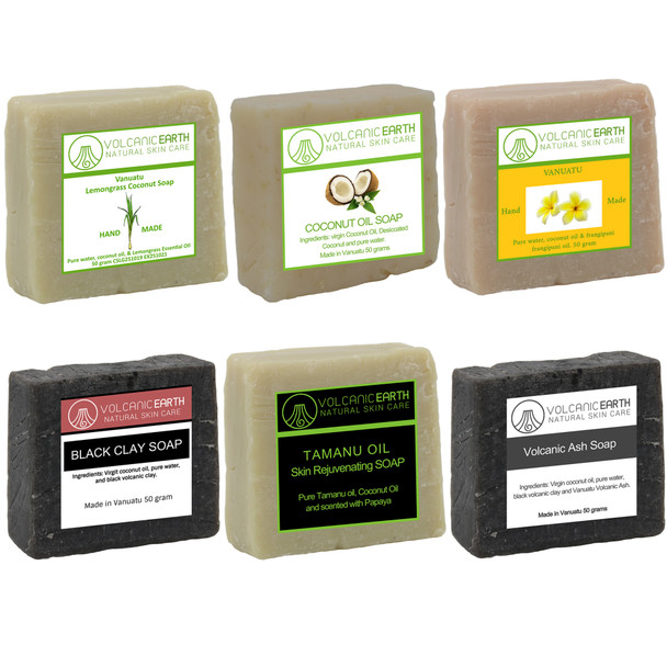Volcanic Earth Natural Handmade Assorted Soap Bundle - 6 bars