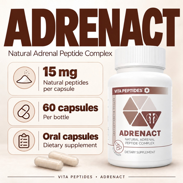 Adrenact – Adrenal Natural Peptide Bioregulator 60 Capsules