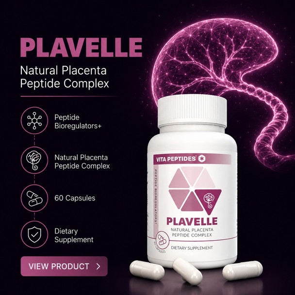 Plavelle - Placenta Natural Peptide Bioregulator 60 Capsules