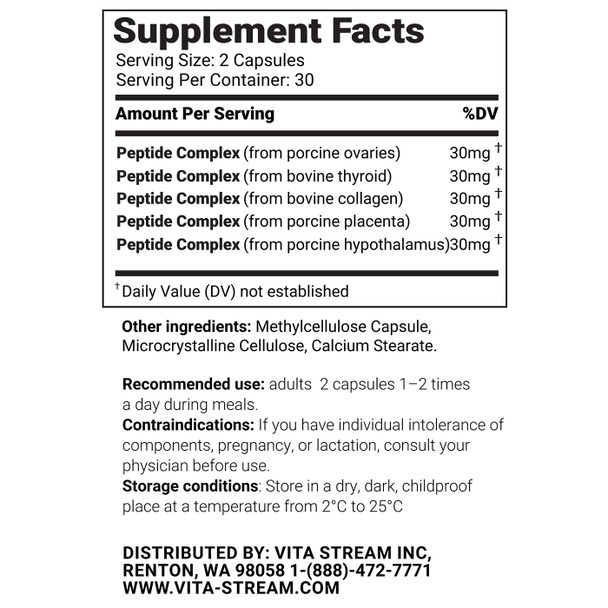 Vita Woman – Natural Peptide Bioregulator Complex 60 Capsules