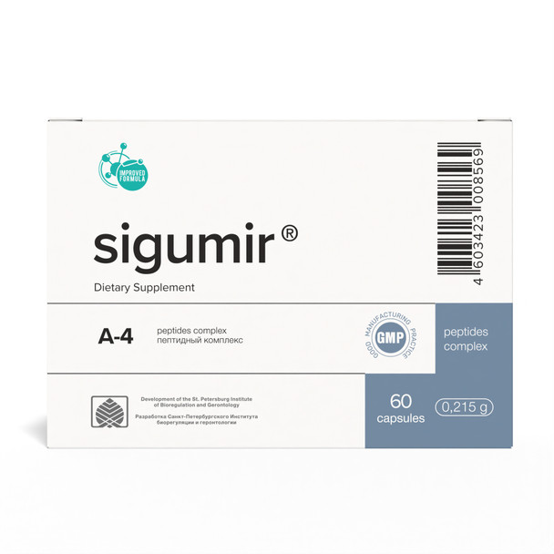 Sigumir A-4 Natural Cartilage Peptide Bioregulator 60 Capsules 