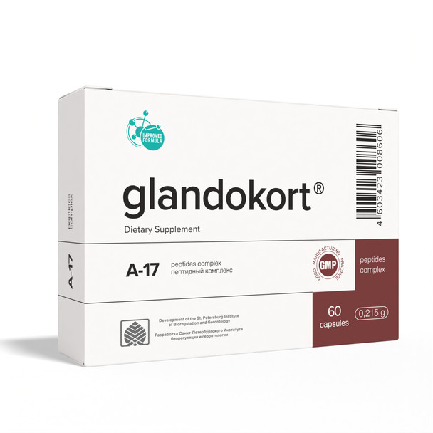 Glandokort A-17 Adrenal Peptide Bioregulator 60 Capsules