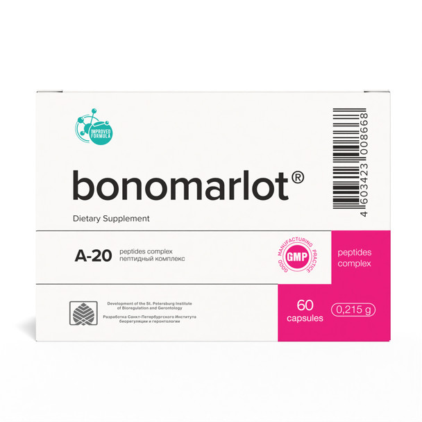 Bonomarlot A-20 Bone Marrow Peptide Bioregulator 60 Capsules 