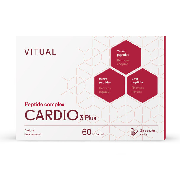 Cardio 3 Plus - Cardiovascular System Peptide Bioregulator Complex 60 Capsules