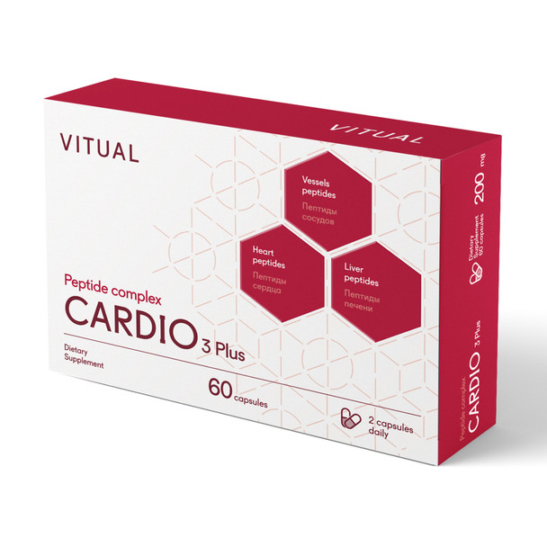 Cardio 3 Plus - Cardiovascular System Peptide Bioregulator Complex 60 Capsules