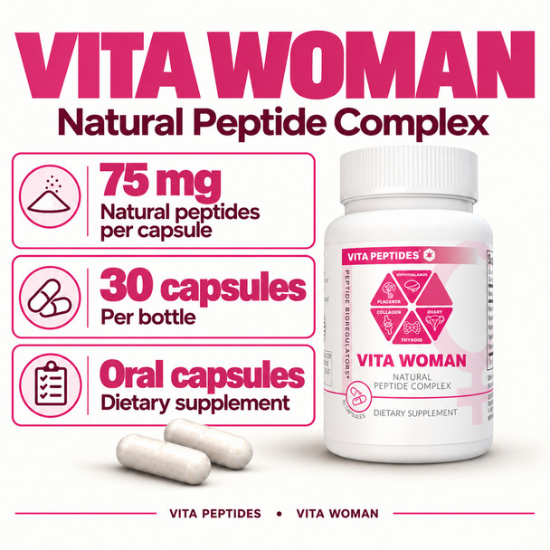 Vita Woman – Natural Peptide Bioregulator Complex - 30 Capsules
