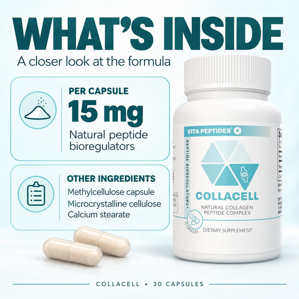 Collacell – Collagen Natural Peptide Bioregulator 30 Capsules