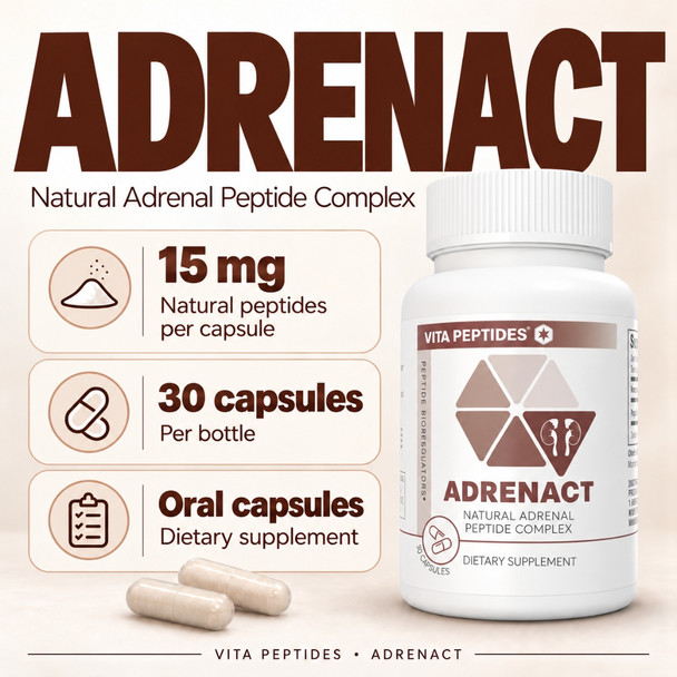 Adrenact – Adrenal Natural Peptide Bioregulator 30 Capsules
