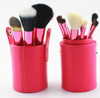 12 pc Makeup Brush Set With Red Canister
