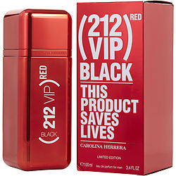 212 VIP BLACK RED Men Eau de Parfum 3.4oz / 100ml (Limited Edition) Carolina Herrera