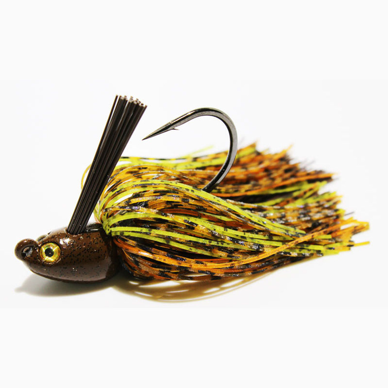Jig Bass Fishing Lure with Weed Guard Flipping Jig Silicon Rubber