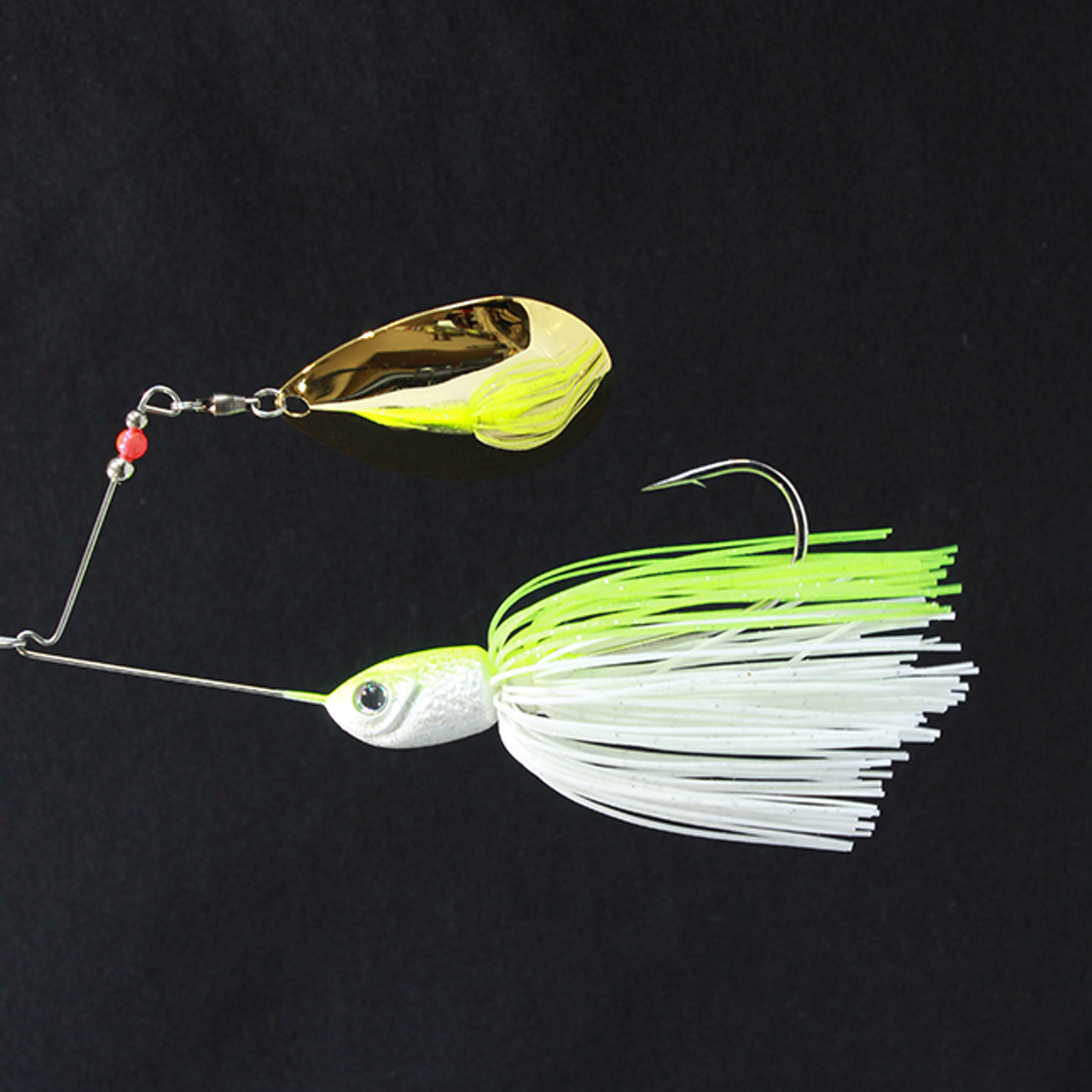 H2O Xpress Double Willow Spinner Bait 1/2oz Chartreuse White Spinner Bait  Lure