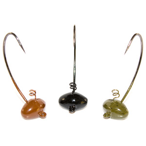 Shaky Man shaky head jig with stand-up head, screw-lock bait keeper, and heavy wire hook