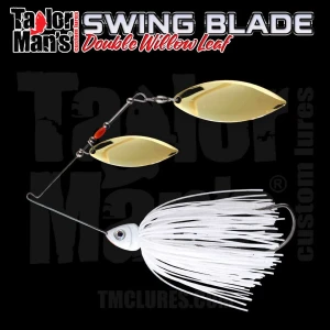 SwingBlade spinnerbait with double willow leaf blades and free-swinging hook