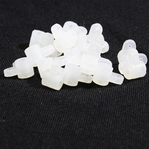 Clear silicone rattle bands for bass jigs and spinnerbaits, 25-pack