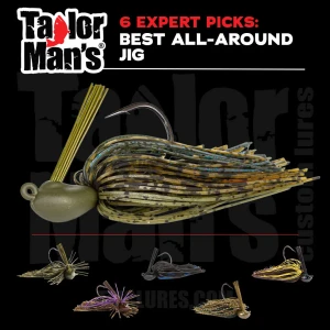 Six expert-selected Taylor Man's jig picks for all-around bass fishing