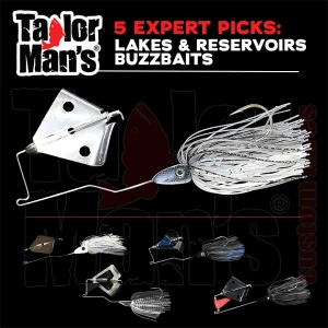 Five expert-selected Taylor Man’s buzzbaits for bass fishing in lakes and reservoirs