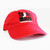 TMC Lures red washed twill cap with embroidered Taylor Man's logo