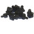Black silicone rattle bands for bass jigs and spinnerbaits, 25-pack
