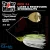 Taylor Man’s Glamour Shad 1/2 oz Double Indiana spinnerbait in Threadfin Shad with scaled gold kicker and nickel main blade