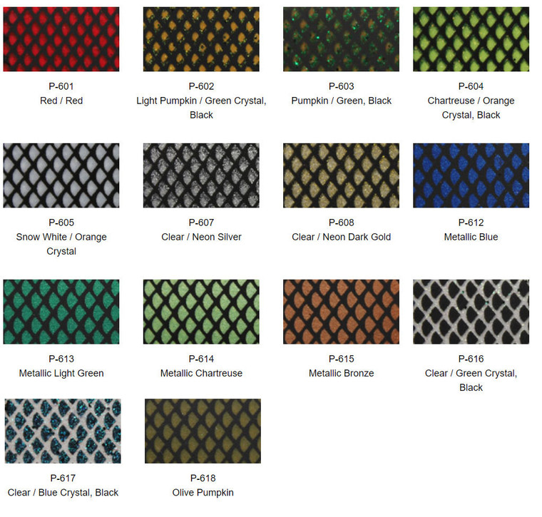 Skirts Plus Bio-Flex Fishscale Print silicone skirt tabs for custom bass lures, available in 10, 25, 50, or 100-count packs