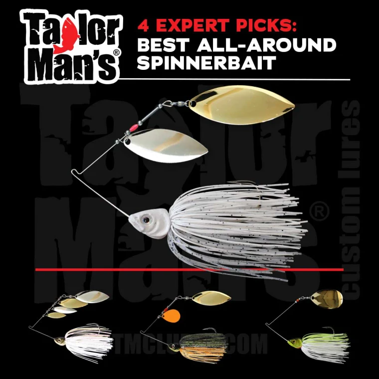 Four expert-selected Taylor Man's spinnerbait picks for all-around bass fishing