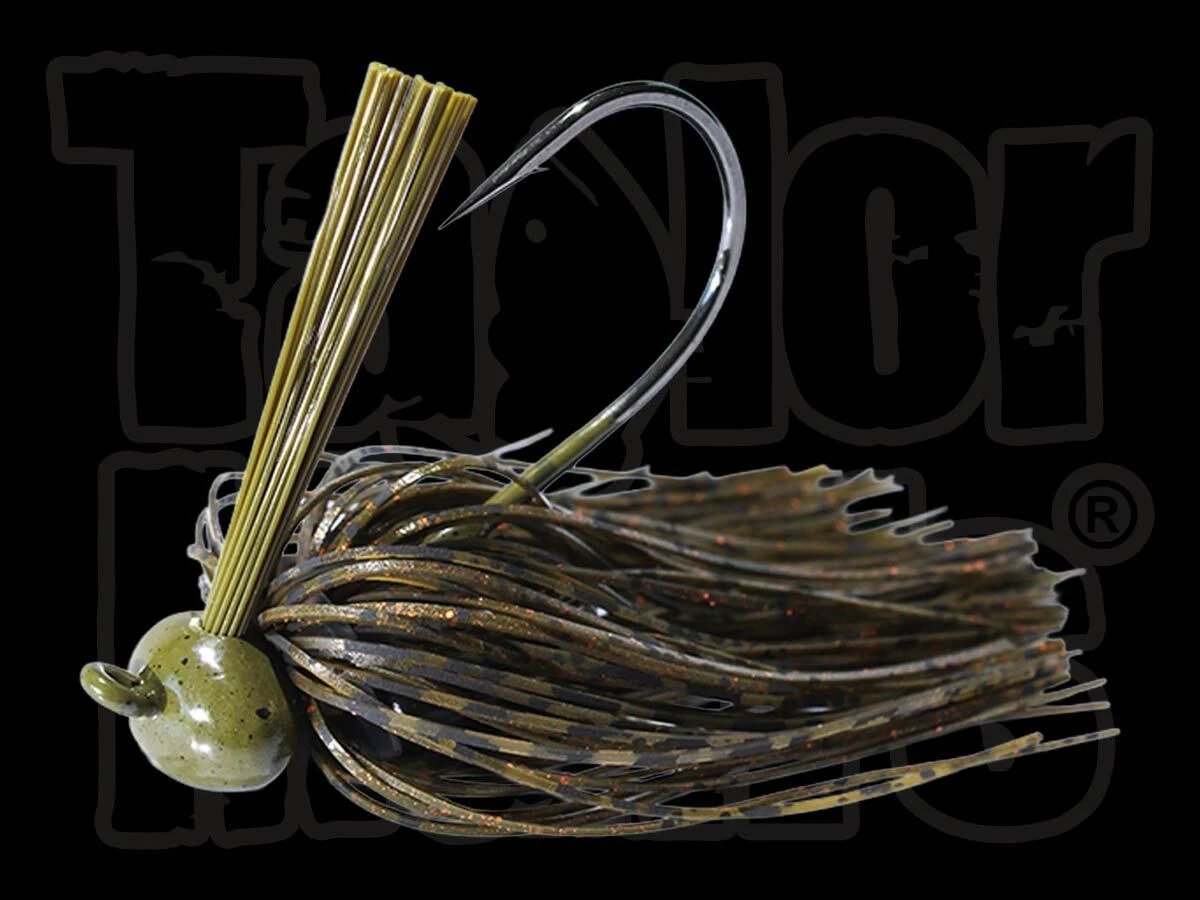 Taylor Man's hand-built football jigs for bass fishing