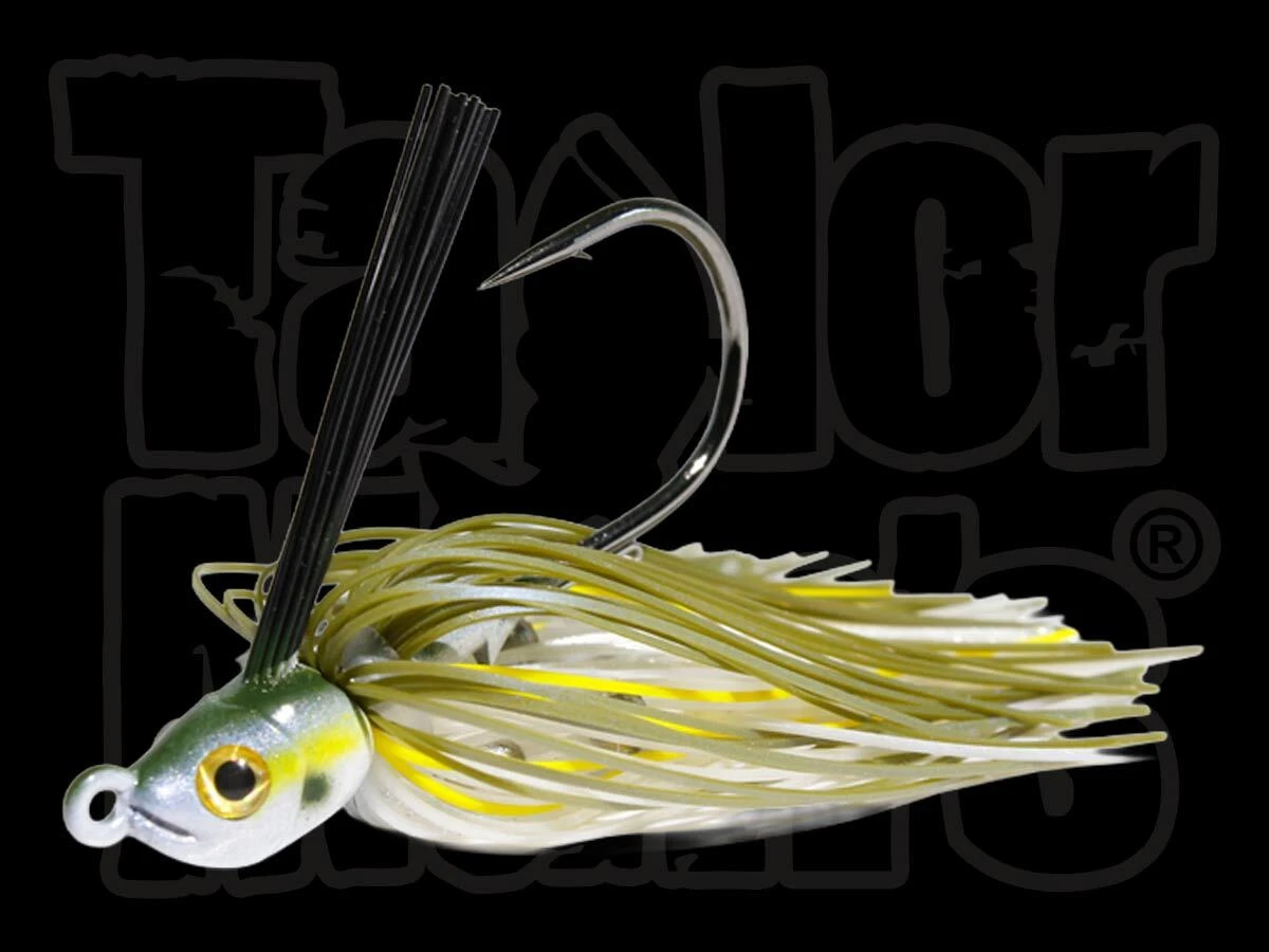 Taylor Man's hand-built swim jigs for bass fishing