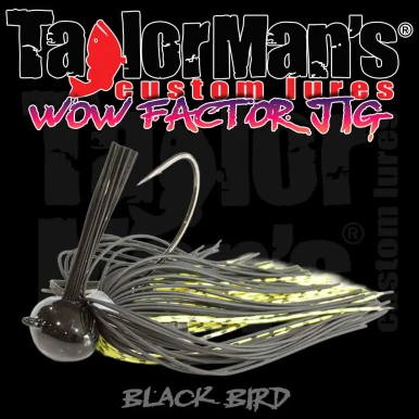 black bird fishing lure Jig Dirty Bugger and a feathered treble hook that seals the deal Flip In The Bird Lure