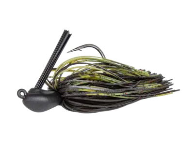 Complete black and green bass jig combination
