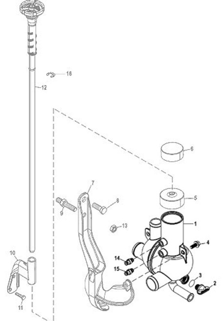 MerCruiser Water Distribution Housing (Rod-Actuated)