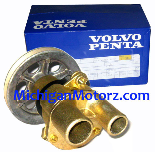 Volvo Penta Raw Water Pump, 3.0L, 4.3L, 5.0L, 5.7, 7.4L, 8.2L, V-Belt Pulley