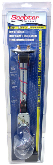 Scepter Marine 8"-24" Universal Electric Fuel Sender with 33-240 Ohm Gauge