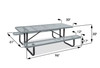 PICNIC TABLE Commercial - All Metal Construction & Steel Frame  8 Ft Rectangular