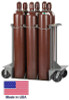 GAS CYLINDER TRUCK Dolly LP Propane Welding Gases Compressed Air - 6 Tank Cap