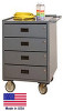 CABINET CART BENCH - Commercial - Locking Drawers & Worktop - 34H x 24W x 20D