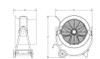 DRUM FAN Commercial - Dolly Mounted - 30" - 1/2 Hp - 115V - 1 Phase - 7,900 CFM
