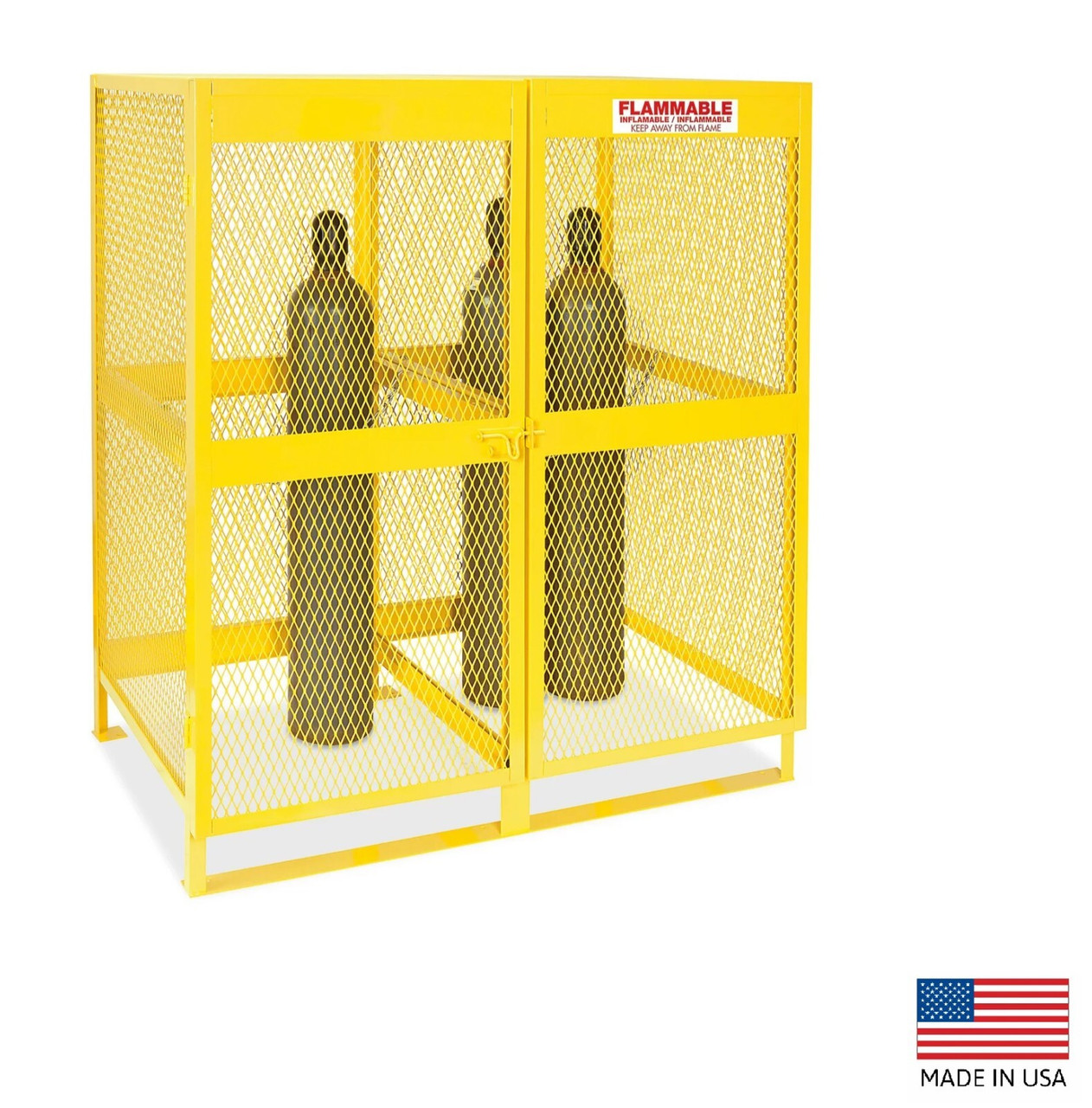cylinder storage cabinet for lp propane tanks - holds 20 vertical 65