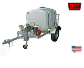 SPRAYER - DOT Highway Rated Trailer - 5.5 Hp - 9.5 GPM - 580 PSI - 200 Gallon