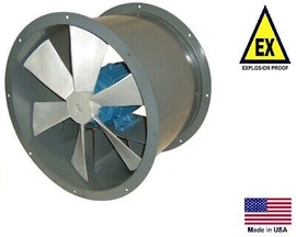 TUBE AXIAL DUCT FAN - Explosion Proof - Direct Drive - 30" - 230/460V 14,000 CFM