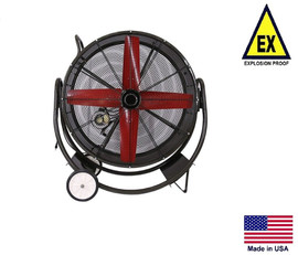 DRUM FAN Explosion Proof - Dolly Mounted - 48" - 1 Hp - 115/230V - 19,460 CFM