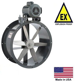 TUBE AXIAL DUCT FAN - Belt Drive - Explosion Proof - 30" - 230/460V - 11100 CFM